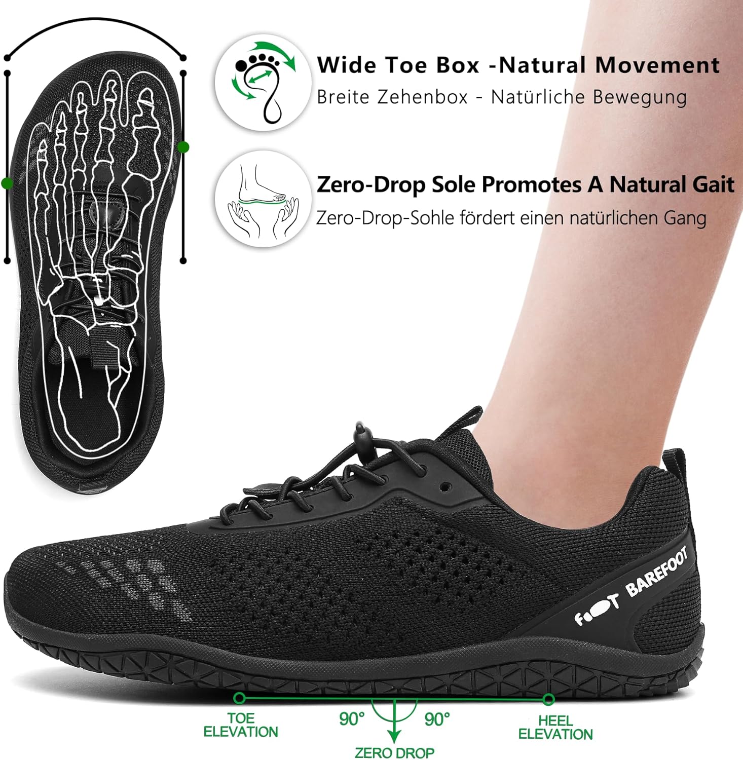 Thumbnail 2 de Geweo Barfußschuhe für Herren & Damen – minimalistische Sneaker mit breiter Zehenbox und Zero-Drop Sohle