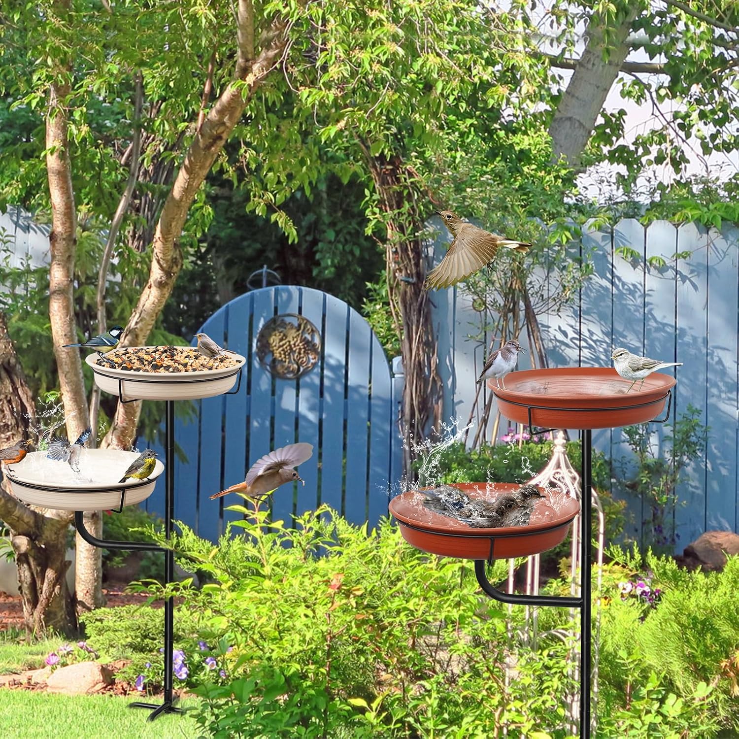 Thumbnail 6 de YALINKA US-QY20230812-01 Freestanding Bird Bath and Feeder, White