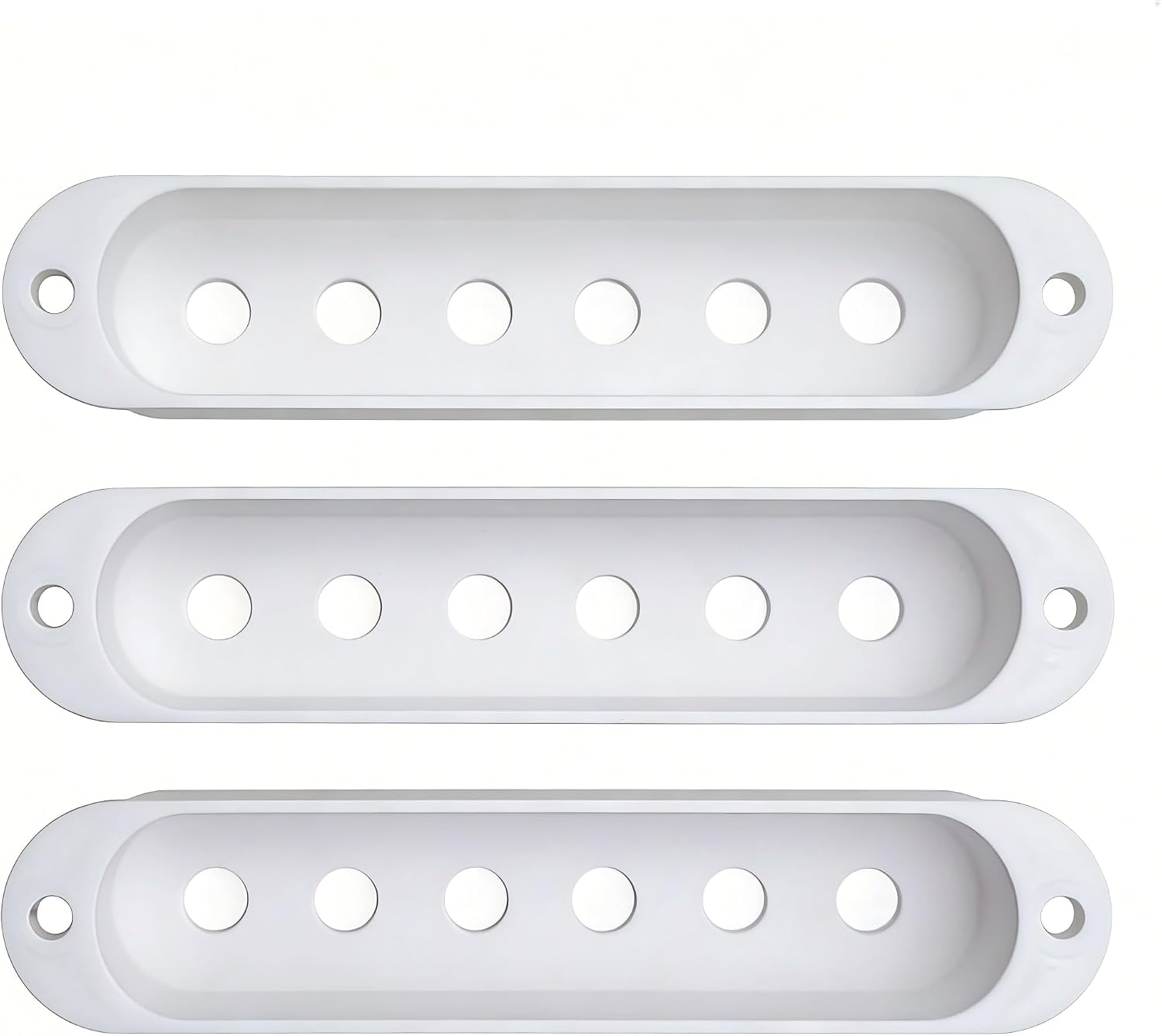 Detalle de VizEx Zevo VZ-017-White Guitar Hardware Set, White ABS with Tremolo Tip