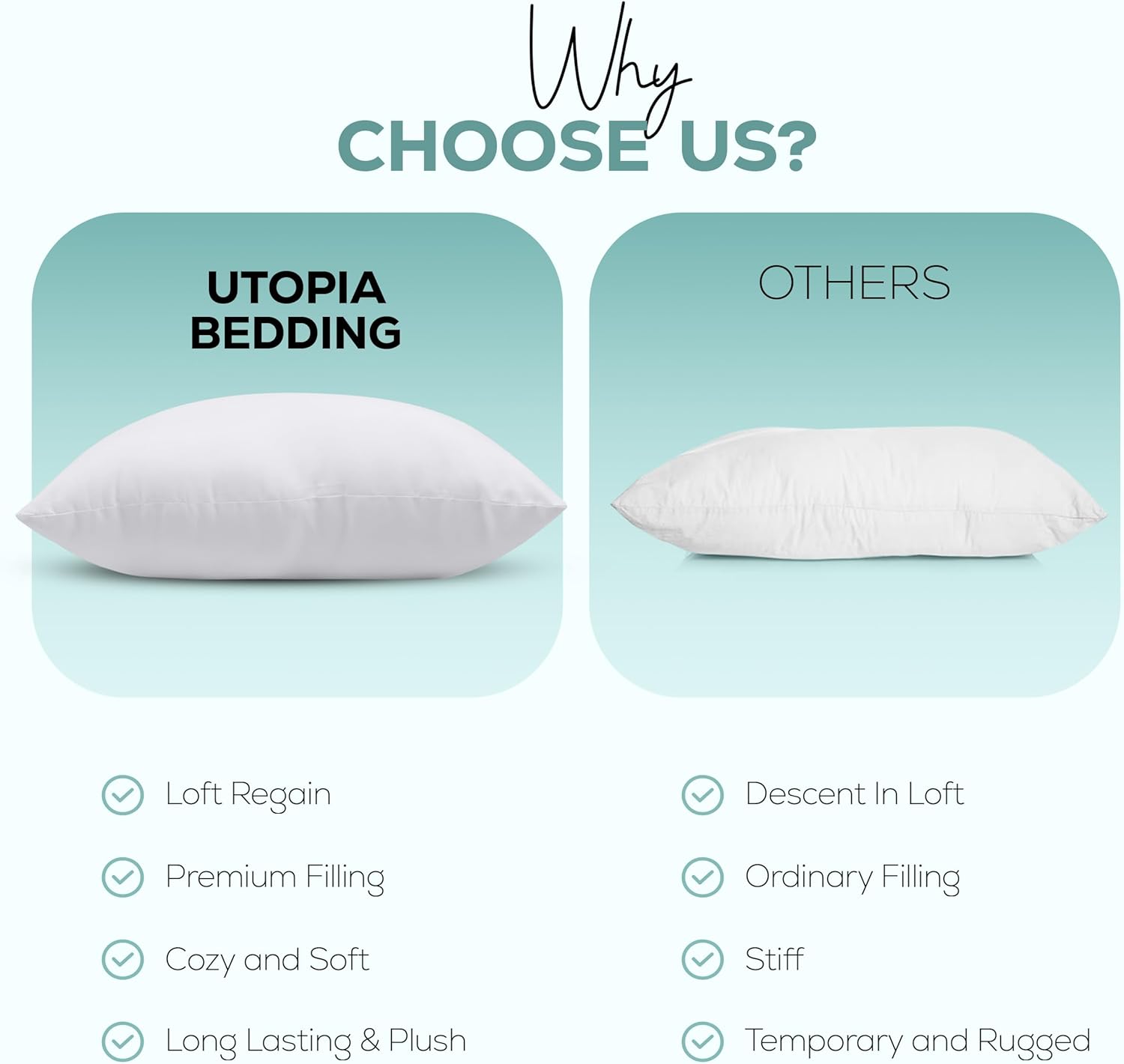 Thumbnail 6 de Utopia Bedding Relleno de Cojín 40x60 cm (2 Unidades) 🛋️