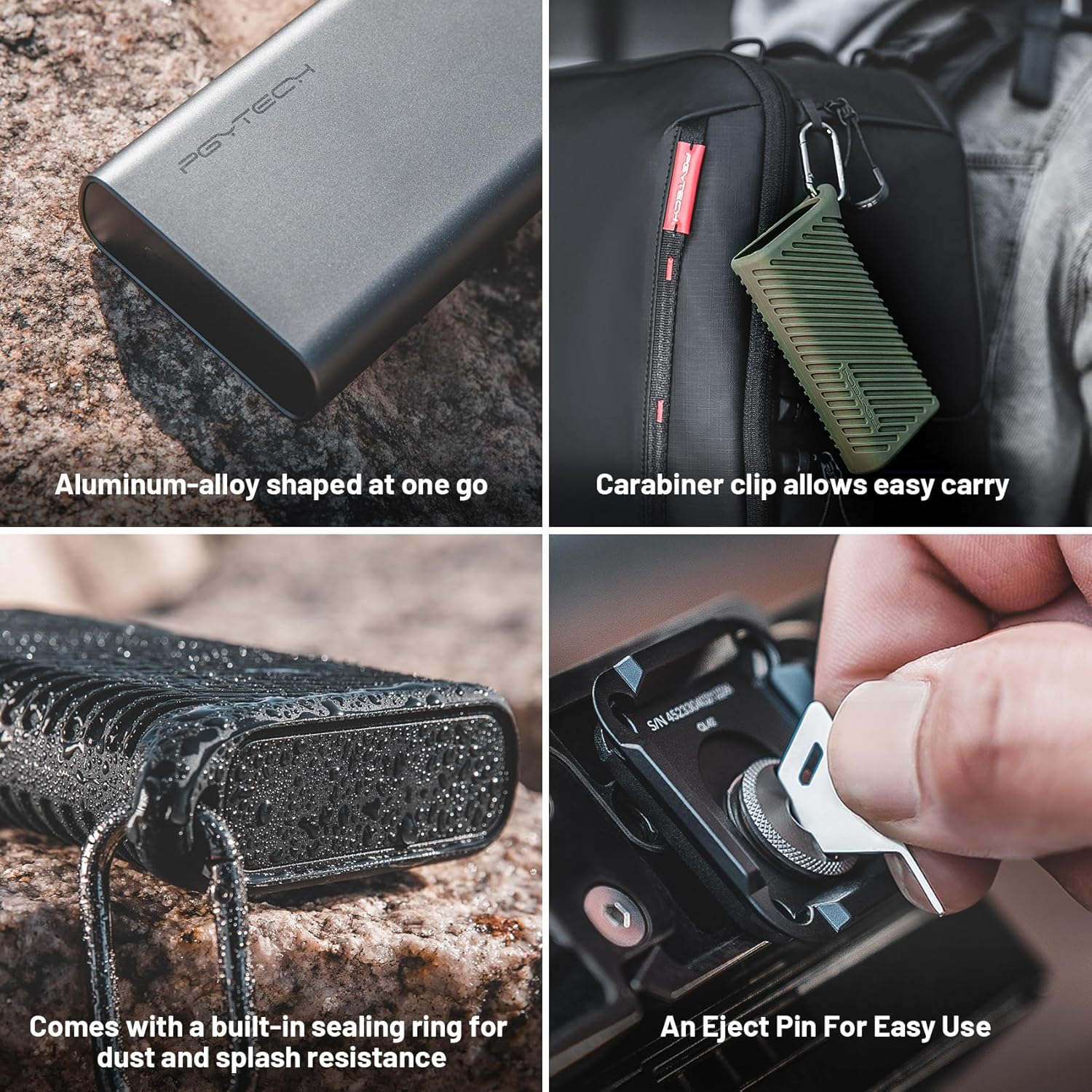 Thumbnail 4 de PGYTECH CFexpress Typ B/SD/Micro-SD Kartenleser (USB 3.2 Gen 2, 10 Gbps) mit Dual-Slot & IP54-Gehäuse