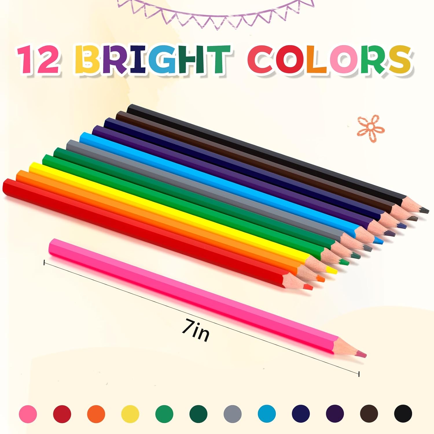 Detalle de YEGEER 528-Count Colored Pencils Bulk (12 Assorted Colors, 44 Packs) — Pre-sharpened for Kids & Adults