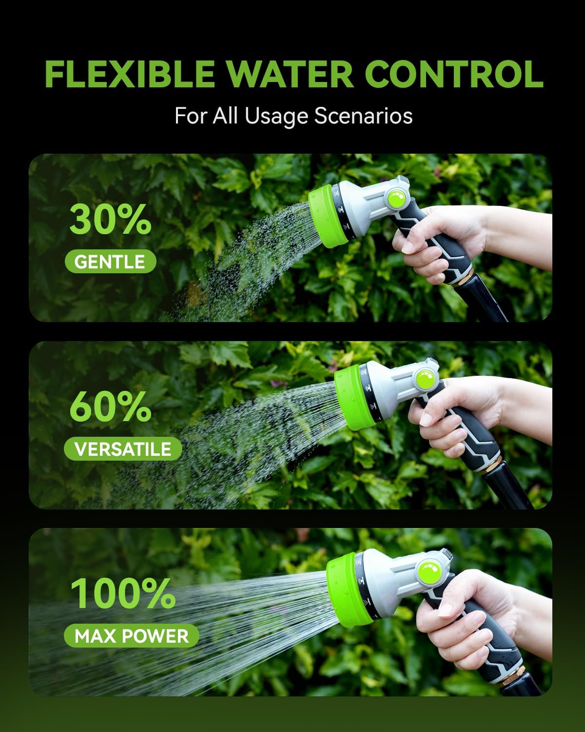 Detalle de RAINPOINT Garden Hose Nozzle, Full-Metal