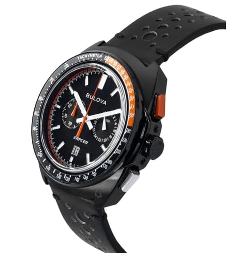 Thumbnail 1 de Bulova Watch 98B428 Nero — Cronografo in acciaio nero e cinturino in pelle