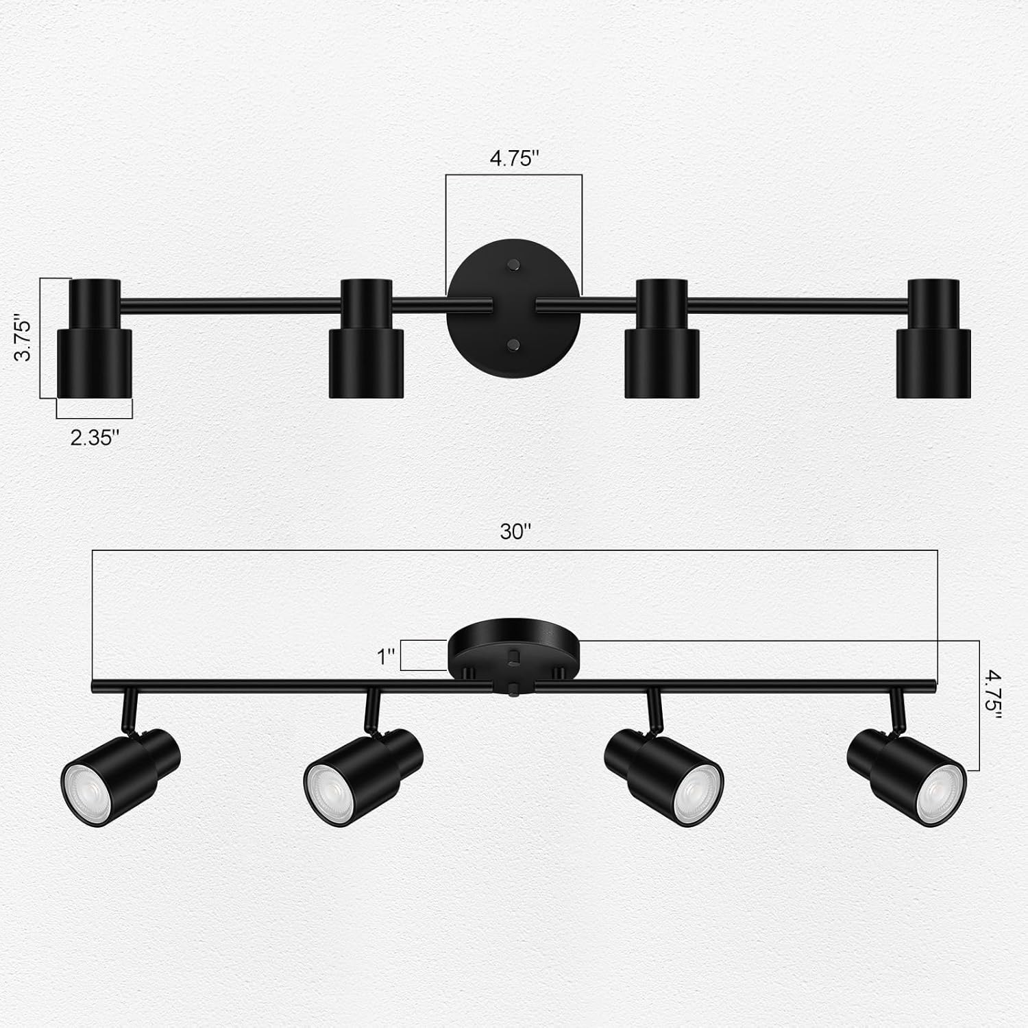 Thumbnail 5 de BoostArea LED 4-Light Track Lighting Kit for Rooms