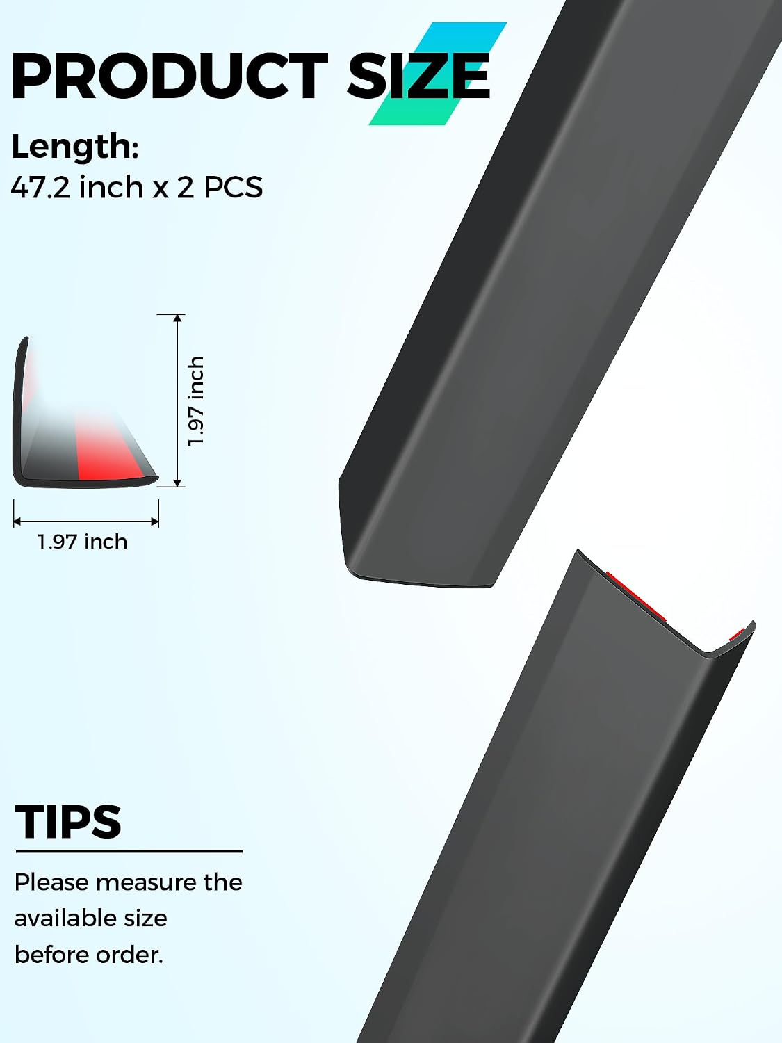 Detalle de MONOID Wall Corner Protector, 47.24-Inch Length