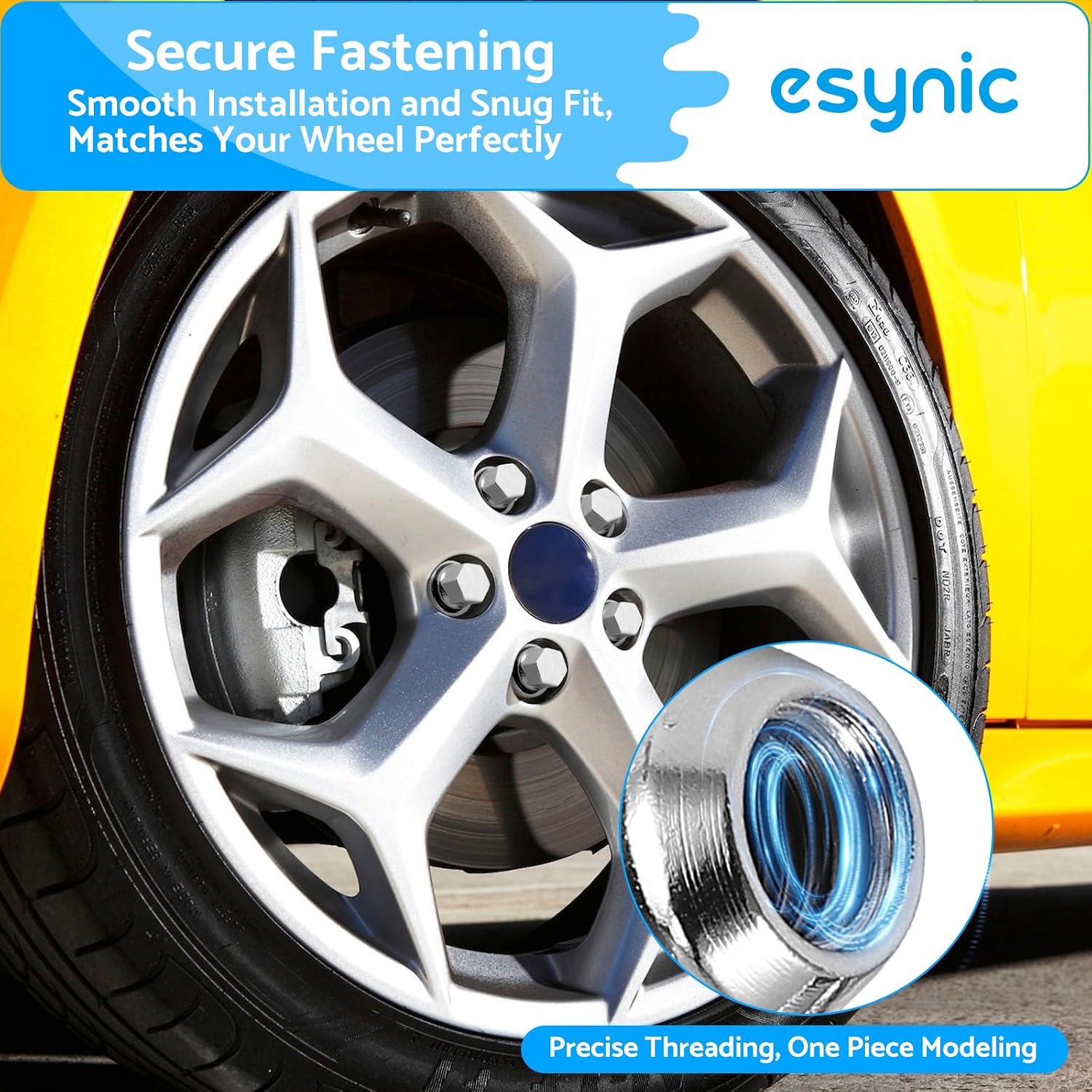 Detalle de eSynic 16 Pack Professional Wheel Nuts Set for Ford (M12x1.5) with 19mm Hex