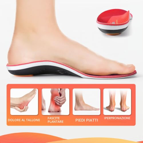 Detalle de PCSsole Solette Ortopediche Gen 2 per Fascite Plantare e Piedi Piatti