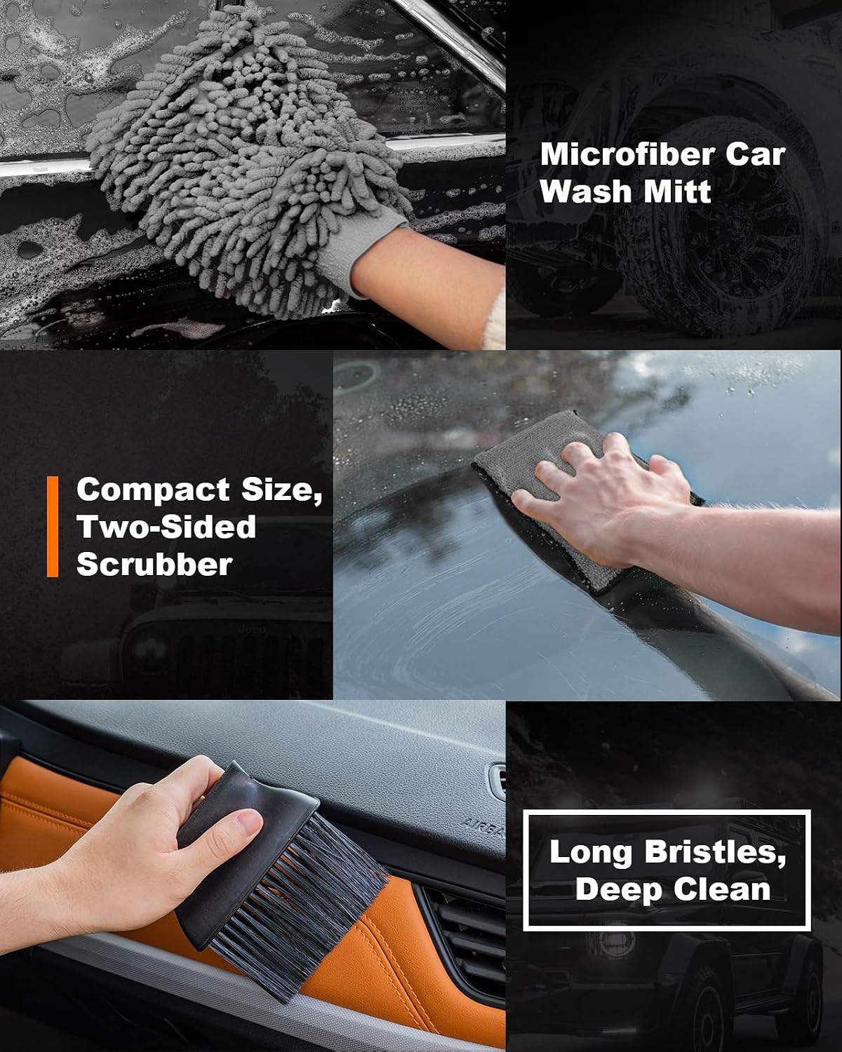 Detalle de Viewmax car interior cleaning kit, 20-piece
