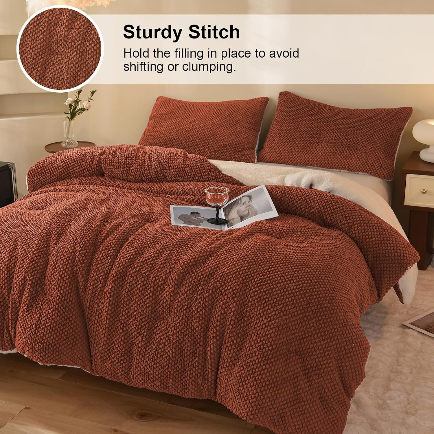 Detalle de LLanCL 3D Jacquard Comforter 90"x90"