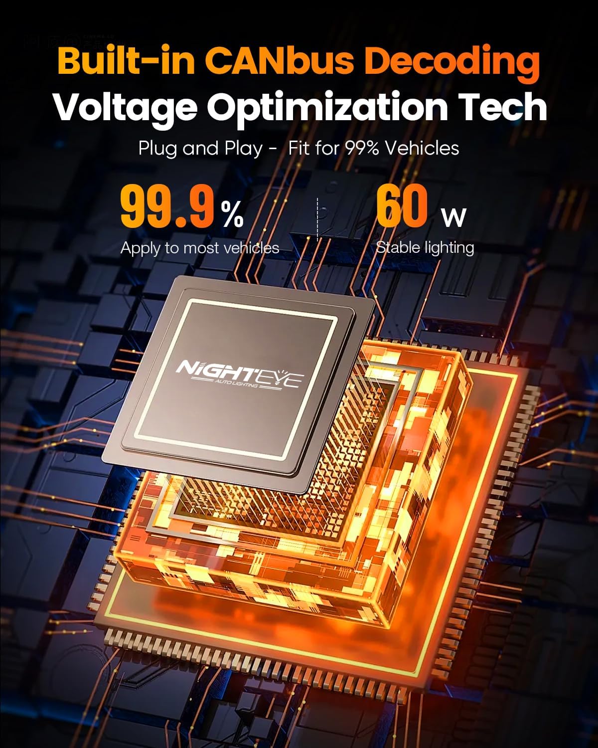 Thumbnail 5 de NIGHTEYE H11 LED Headlight Bulb (1:1 Plug and Play) – 18000LM 6500K, IP68, Pack of 2