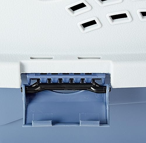 Thumbnail 6 de Amazon Basics caisse à animal domestique à deux portes, chargement par le haut – bleu (L58 x l38 x H33 cm)