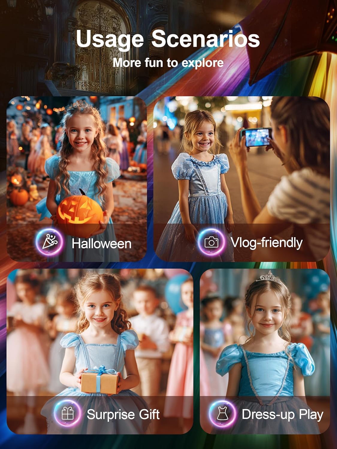Thumbnail 5 de BLINGCOS Princess Costumes for Girls: Light-Up, App-Syncing RGB Dress-Up Set (Ages 3–9)