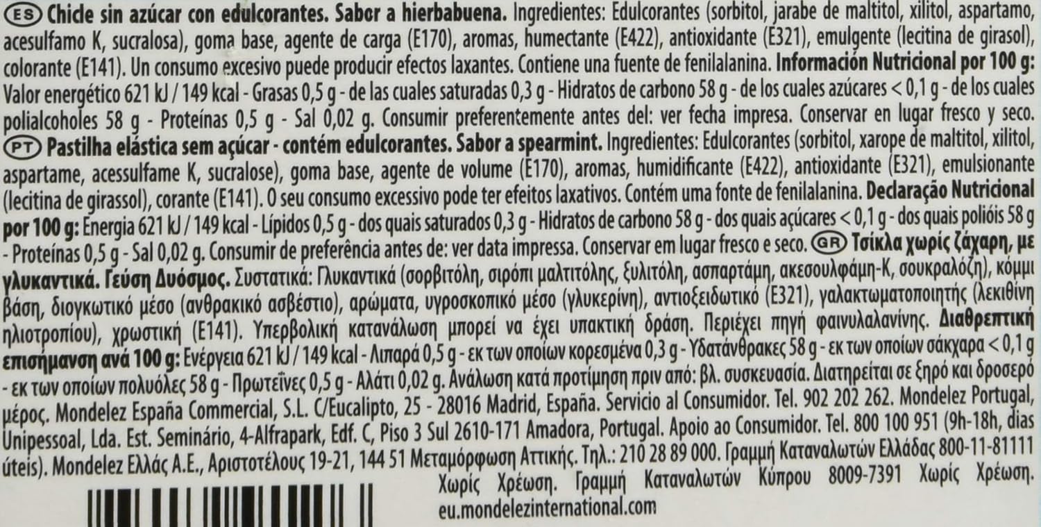 Thumbnail 5 de Trident Senses Spearmint 🍃 Chicles sin Azúcar, Pack de 12