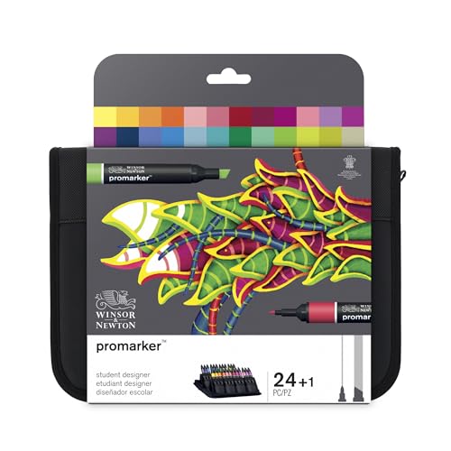 Detalle de Winsor & Newton Promarker 24 Astuccio Student Set: versatile pennarelli al tratto professionale