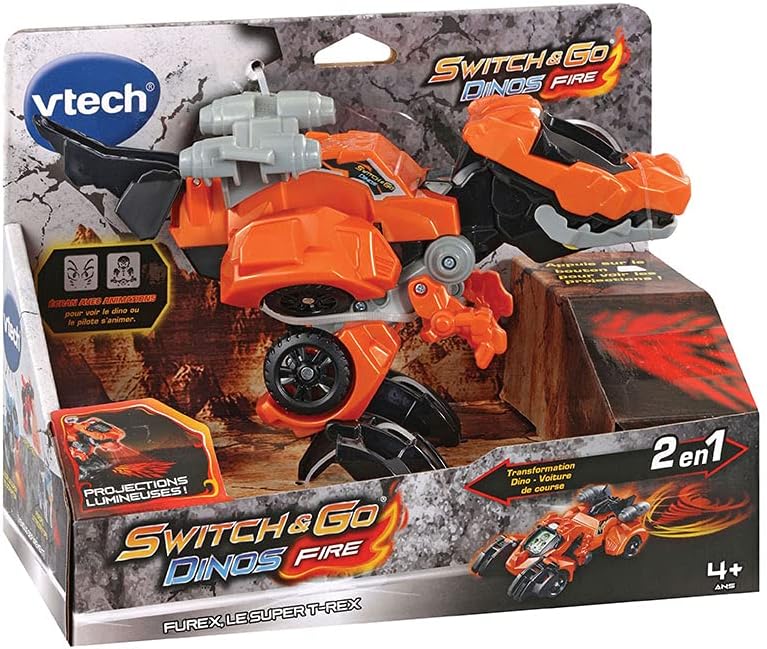 Thumbnail 3 de VTech 538005 Switch & Go Dinos Furex T-Rex Transforming Toy Car