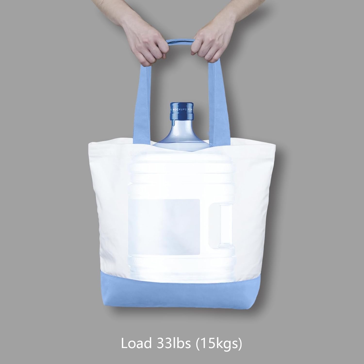 Thumbnail 5 de TOPDesign 3-Pack Super Strong Large 12oz Cotton Canvas Tote Bags (Two-Tone, Reusable)