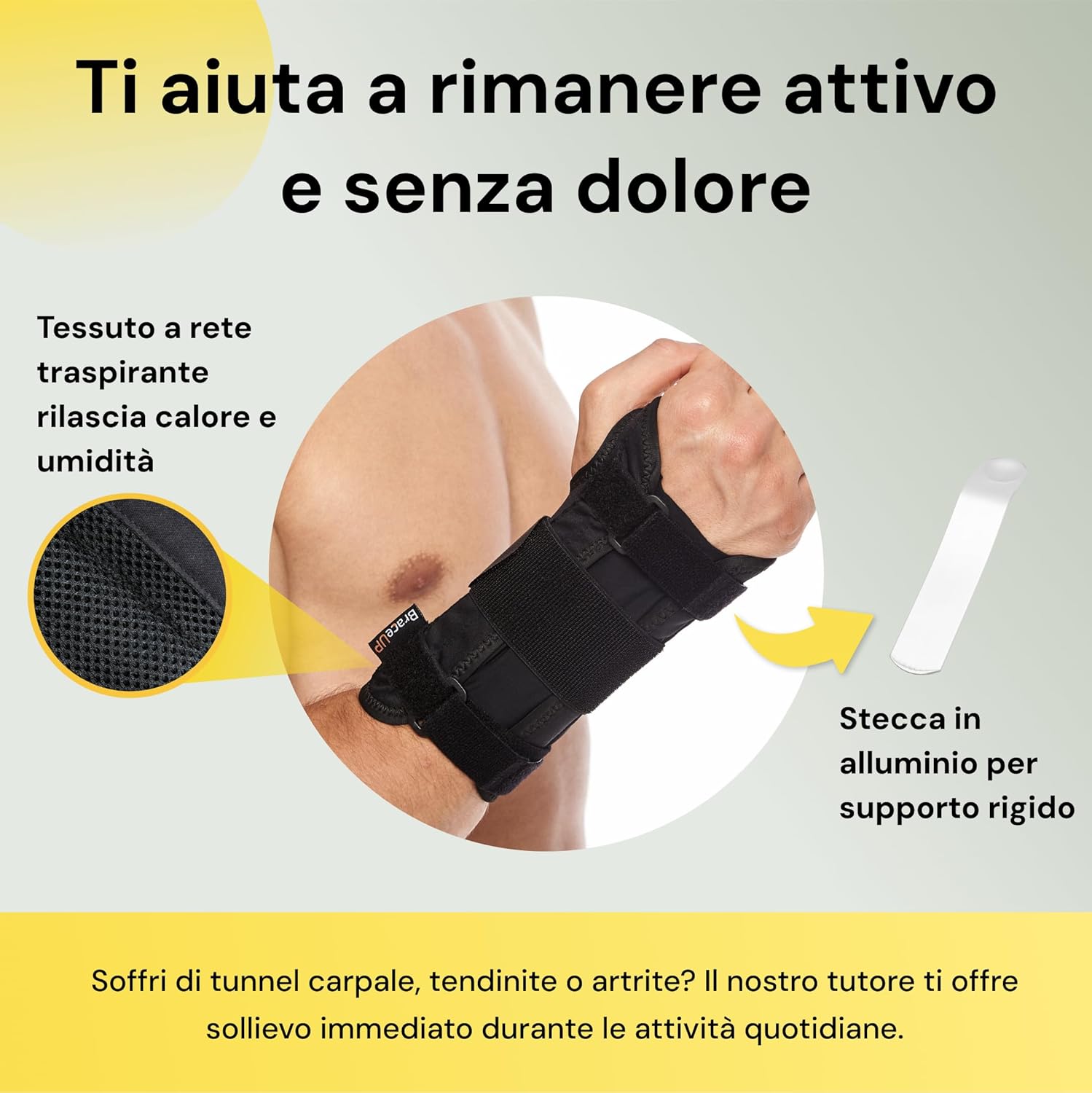 Thumbnail 1 de BraceUP Tutore Polso Destro/Sinistro per Tunnel Carpale