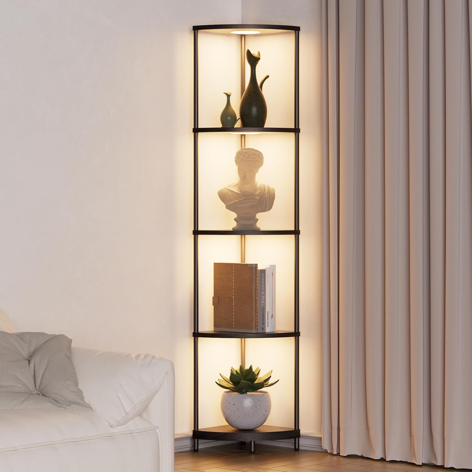 Detalle de YooShine Stehlampe Regal 164 cm
