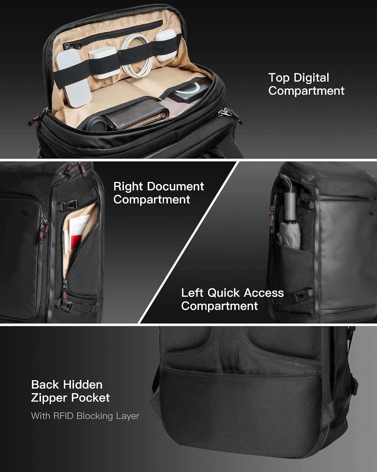 Detalle de Inateck 40L Waterproof Travel Backpack for 17-Inch Laptop