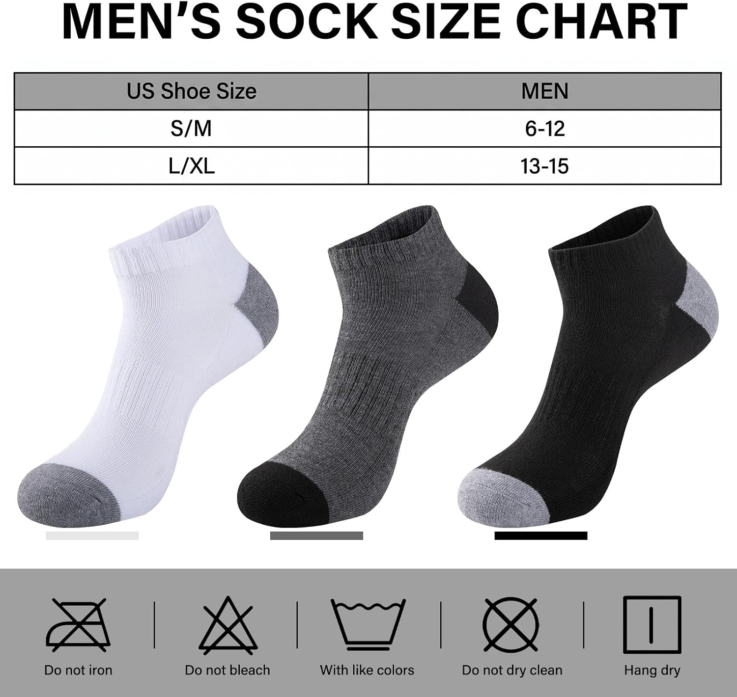 Detalle de eallco 10 Pairs Men’s Ankle Socks (Low Cut, Cushioned & Breathable)
