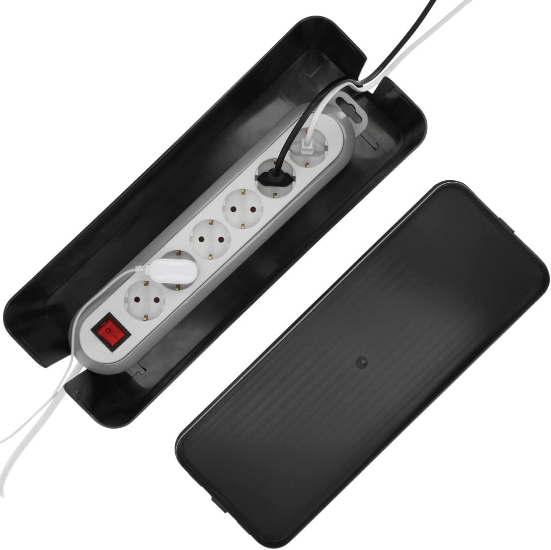 Thumbnail 1 de Hama Kabelbox Maxi: Kabelmanagement für Steckdosenleisten, Ladegeräte & mehr (schwarz)