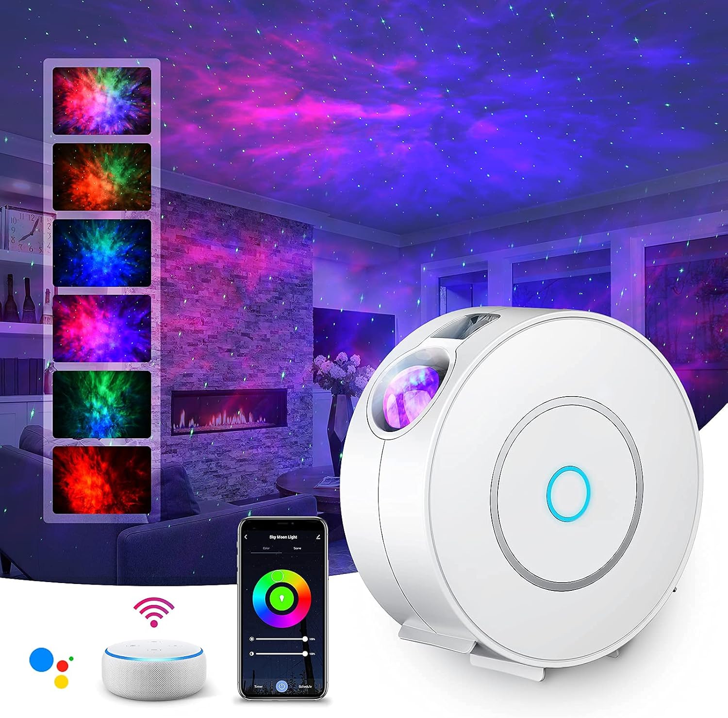SUPPOU Galaxy Projector 3D star light