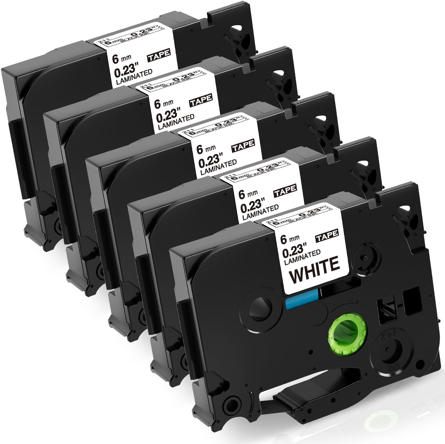 Detalle de Fimax TZe 6mm TZ211 Ersatzband Schwarz auf Weiß