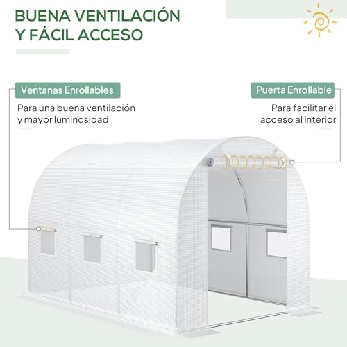Detalle de Outsunny Plástico para Invernadero 3x2x2 m 🌱