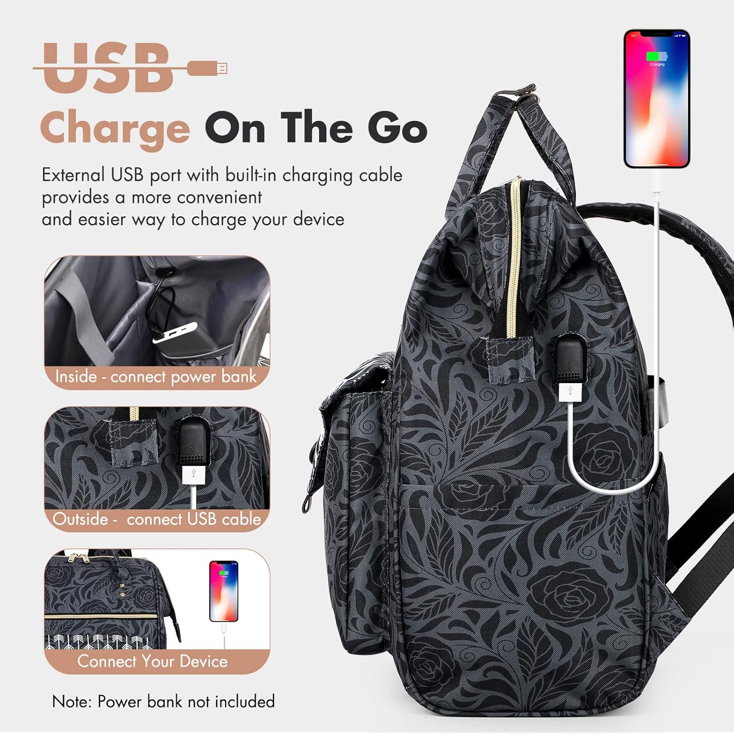 Detalle 2 de Laptop rucksack bag 15.6 inch, 805g