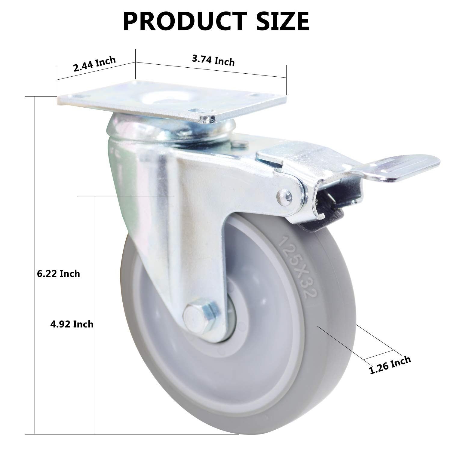 Detalle de Casoter swivel caster 5-inch