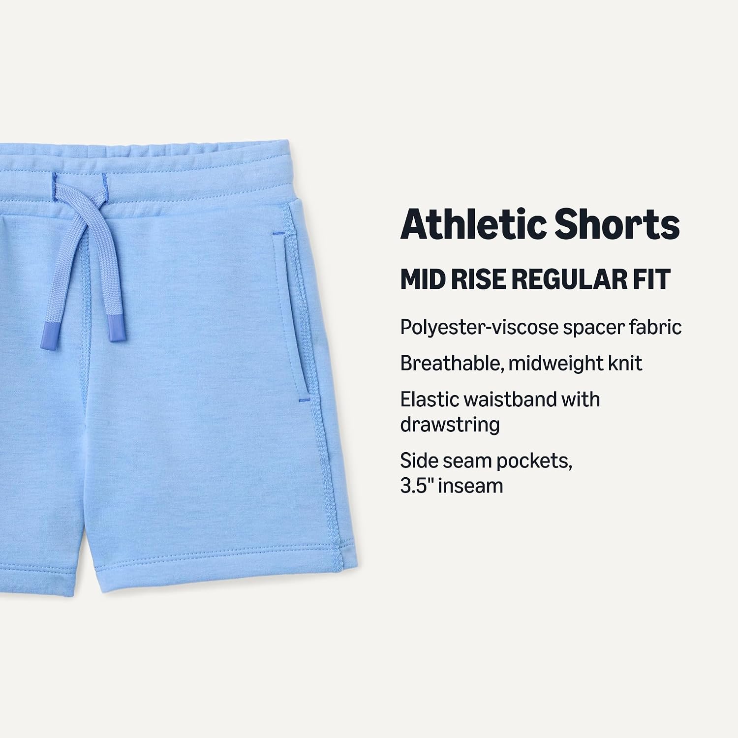 Detalle de Amazon Essentials Girls' Athletic Regular Fit Shorts with Pockets