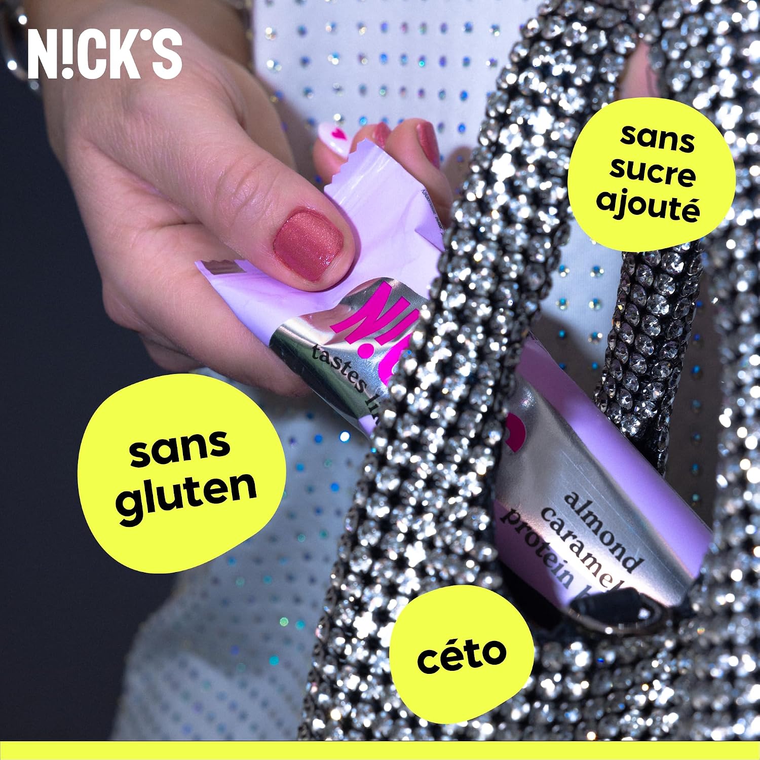 Detalle 2 de NICKS Barre protéinée amande caramel 201 kcal