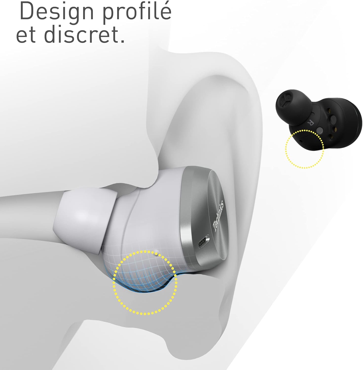 Thumbnail 5 de Technics EAH-AZ80E-A : Écouteurs sans Fil avec Suppression du Bruit et Connexion Multipoint