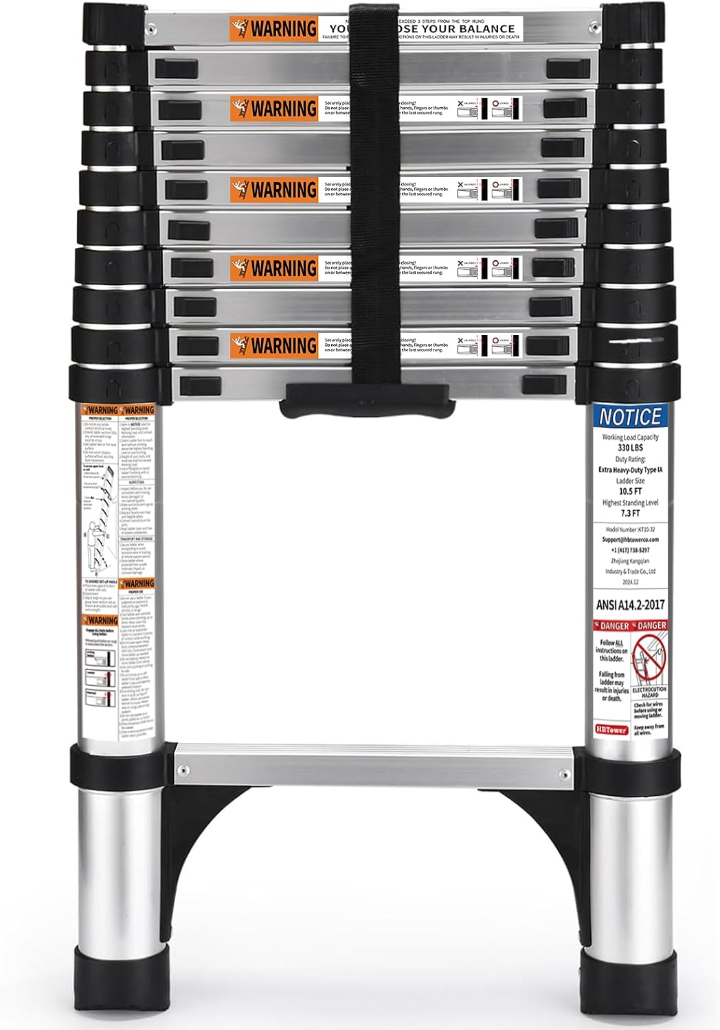 Detalle de HBTower 3,8 m Teleskopleiter aus Aluminium