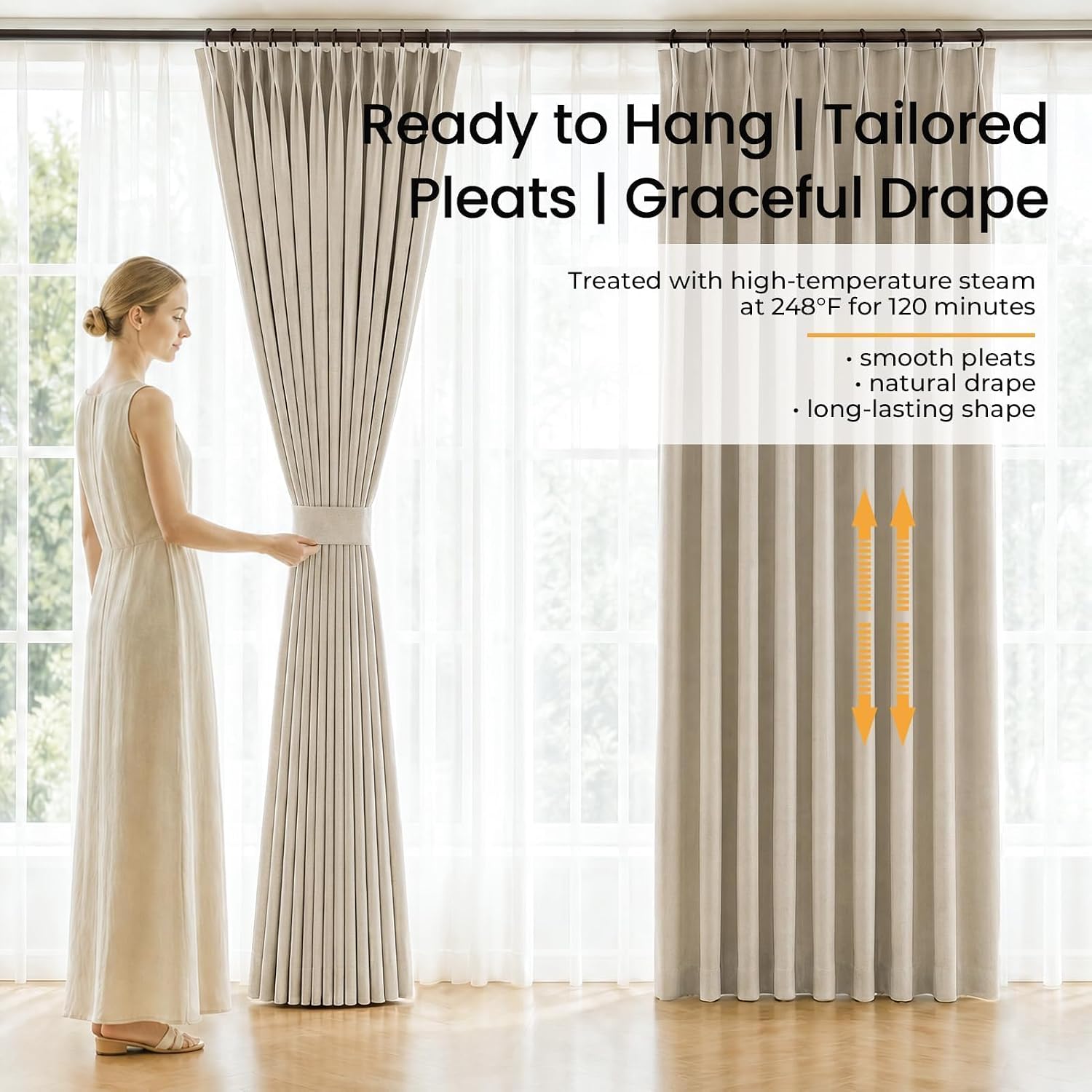 Detalle 2 de Topfinel Blackout Curtains, 90-Inch Length
