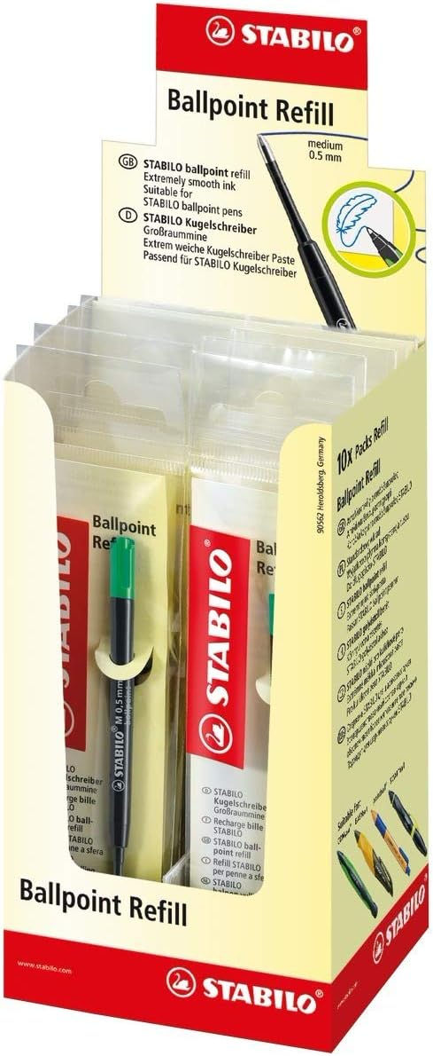 Thumbnail 6 de STABILO Refill: Cartuccia per Penna a Sfera Tratto M 0,5 mm (10 pz) - Nero