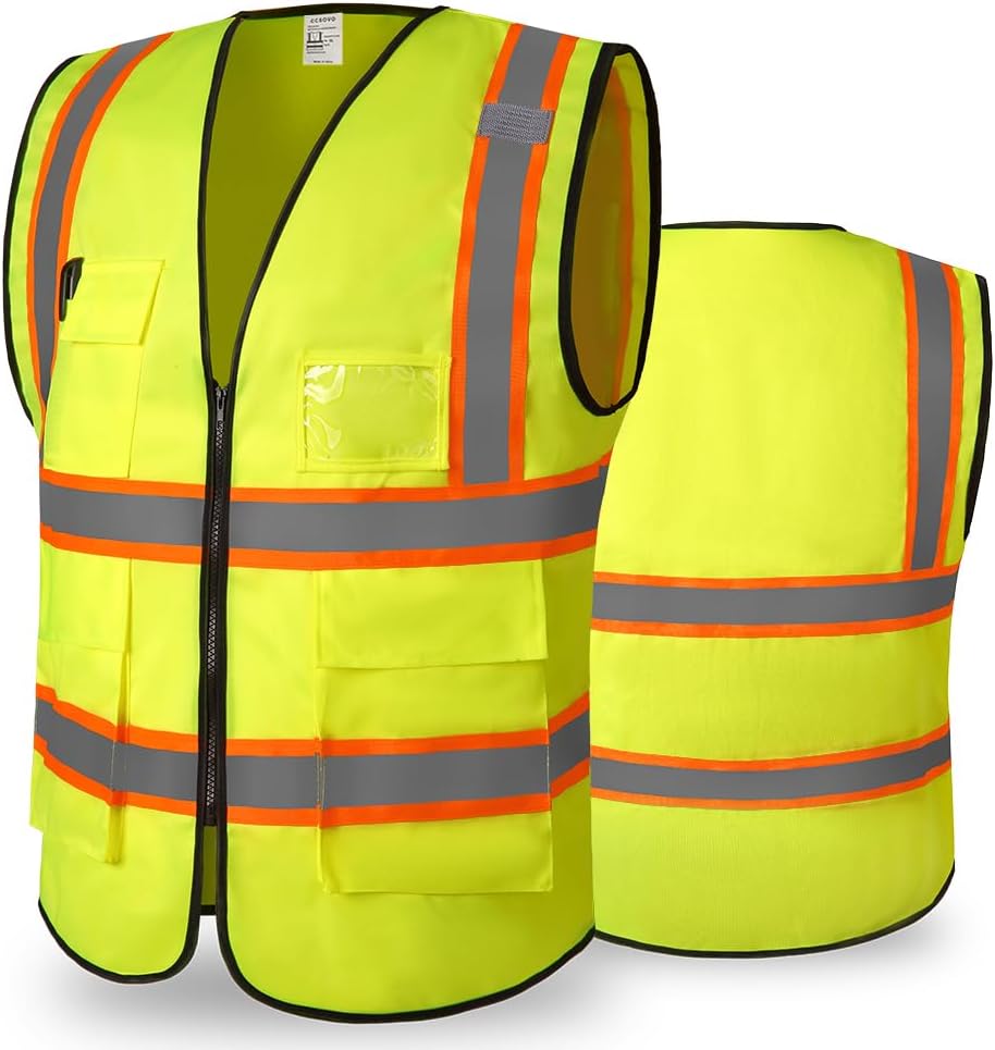 Thumbnail 6 de Hi Vis Vests Reflective Safety Vest for Women & Men – Breathable Polyester with Pockets and Zipper (ANSI/ISEA Level 2)