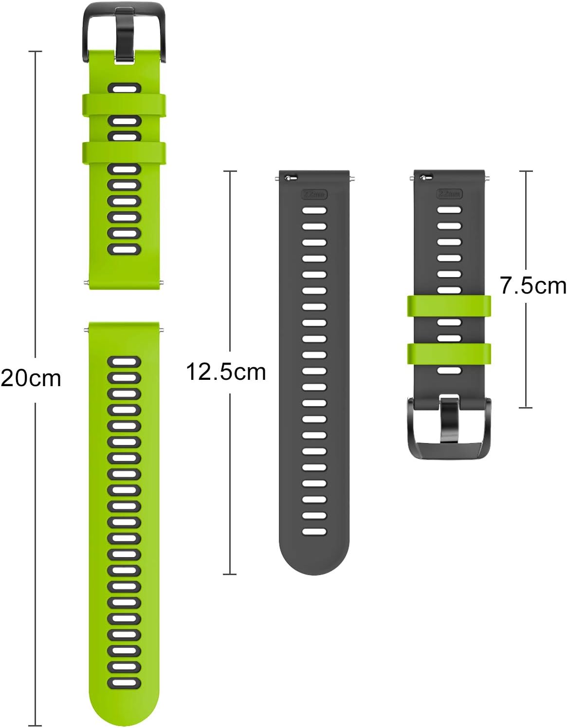 Thumbnail 5 de OVERSTEP 22mm silicone smartwatch strap
