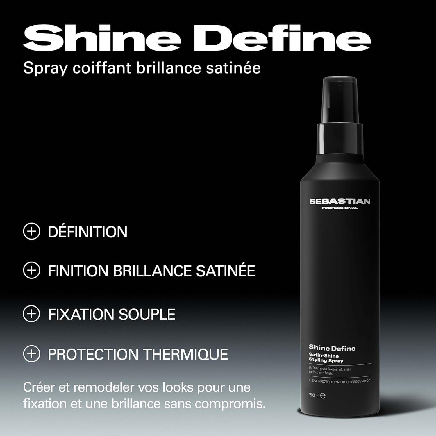 Thumbnail 1 de Sebastian Professional Shine Define – spray coiffant brillance satinée, tenue flexible, 200 ml