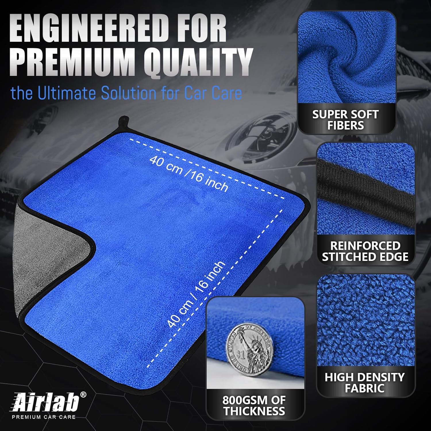 Thumbnail 1 de Airlab Microfiber Towels 800 GSM 🧽