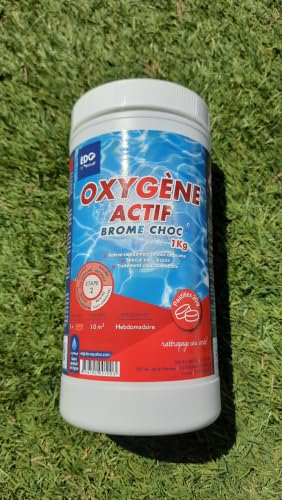 Detalle de EDG by AQUALUX International – Oxygène Actif sans Chlore & Brome Choc Spa/Piscine, Pastilles 20g (1kg) – Activateur de Brome