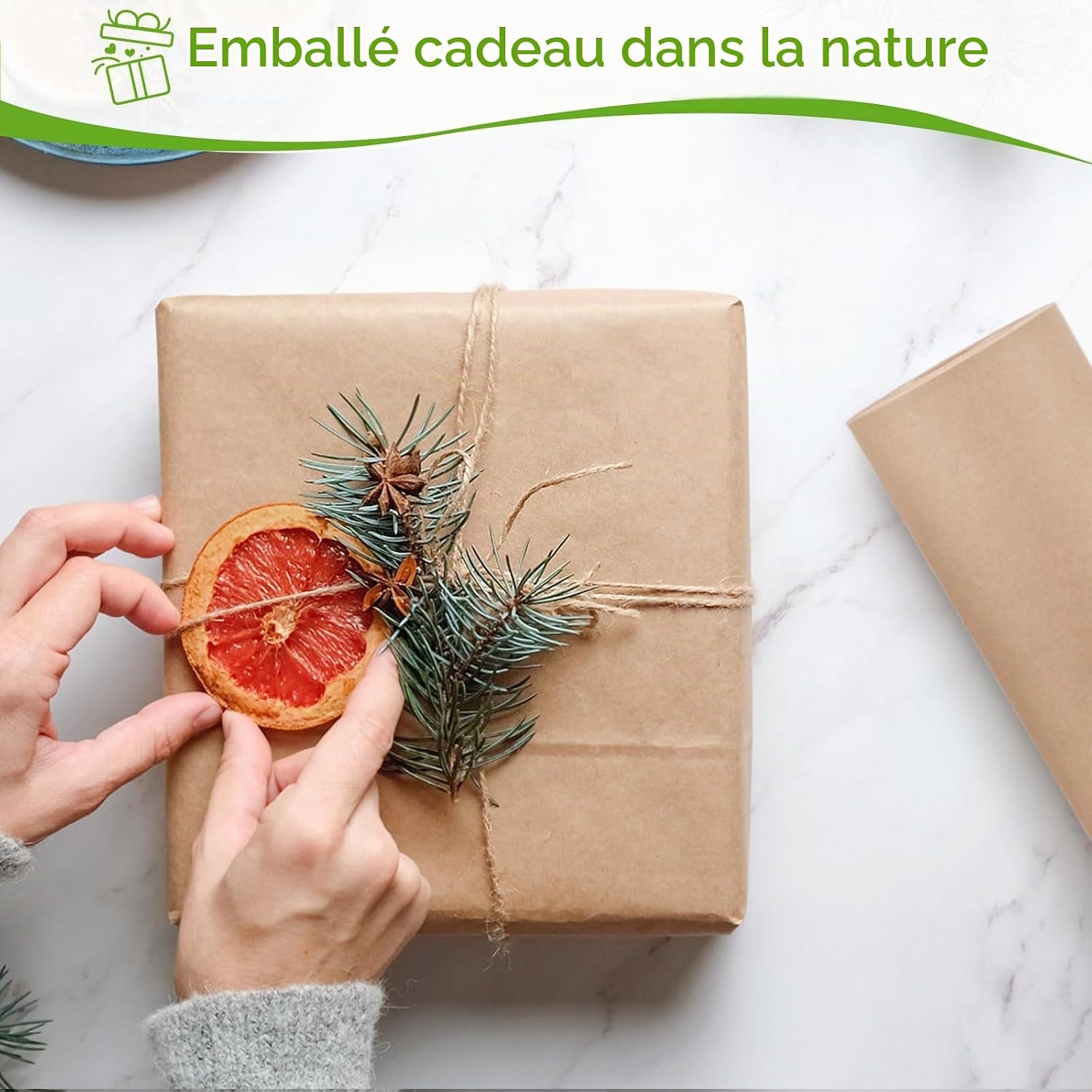 Thumbnail 5 de Euqvunn Kraftpapier rolle – kraftpapier van 300 g/m², 30 cm x 35 m