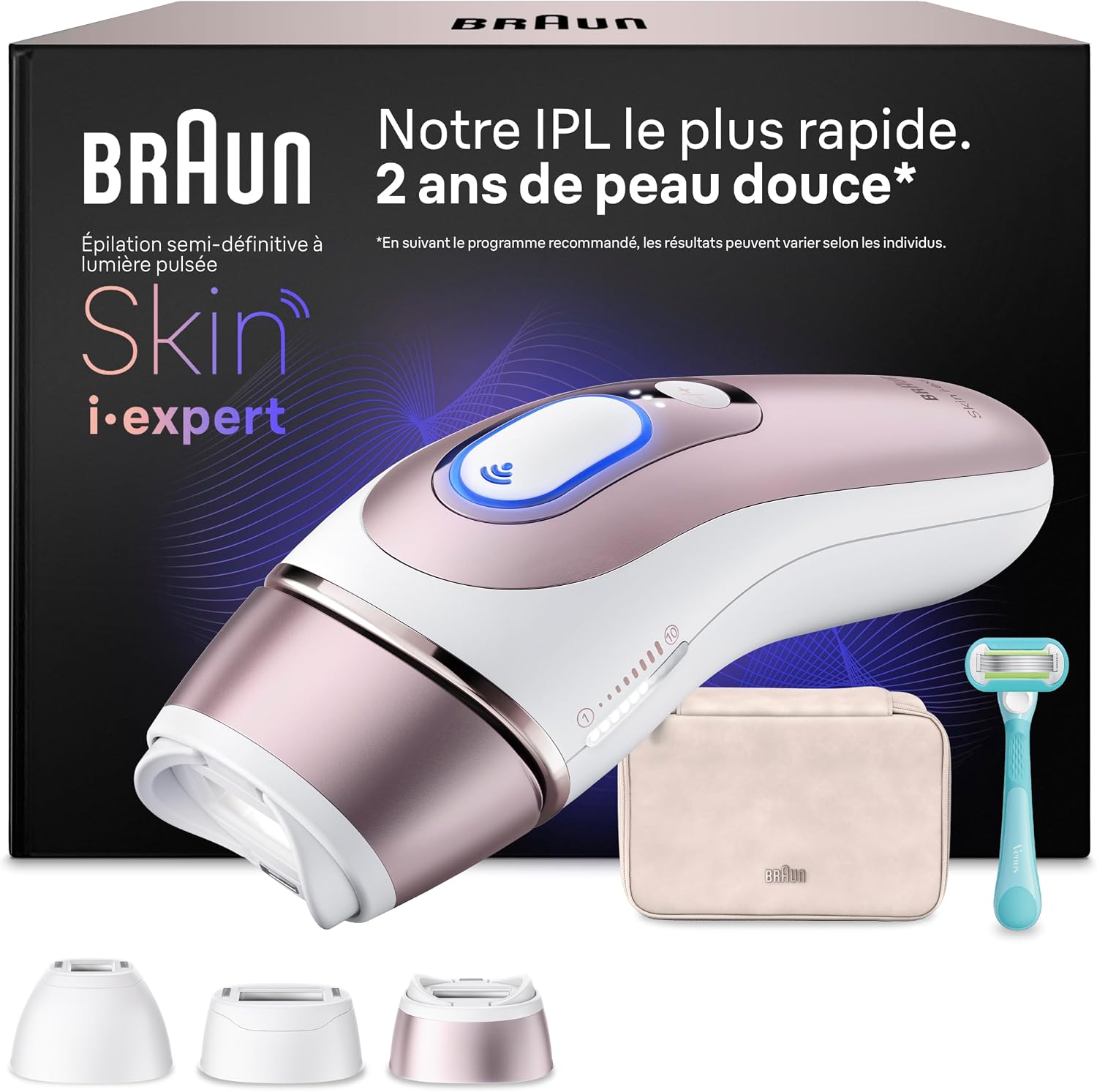 Braun Epilateur lumière pulsée Lumière Pulsee Smart Skin i·expert PL7311 (alternative au laser à domicile)