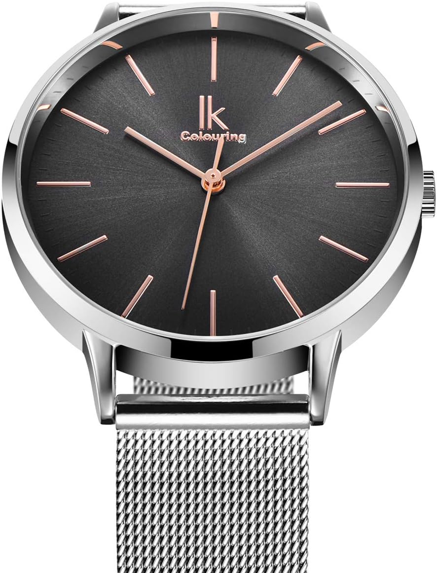 Thumbnail 2 de Alienwork IK Minimalist Montre Femme Ultra Fine avec Bracelet en Maille