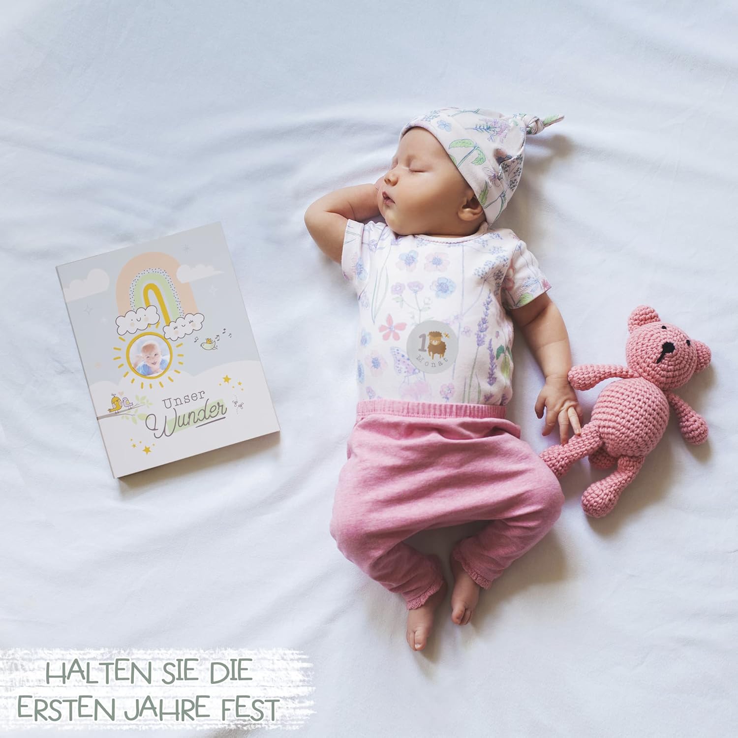 Thumbnail 5 de MilaBoo Unser Wunder: Babyalbum fürs erste Jahr mit Meilensteinstickern (Ringbuch, 29,5 x 23,5 cm)