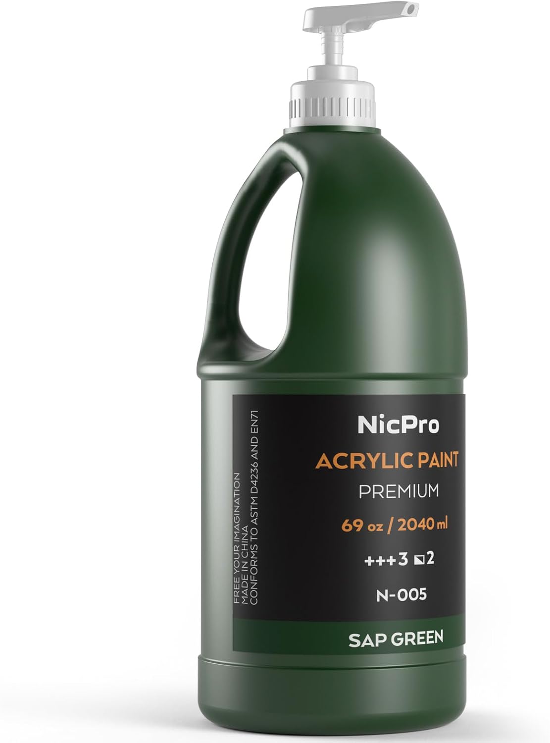 Thumbnail 6 de Nicpro Black Acrylic Paint, 69 oz