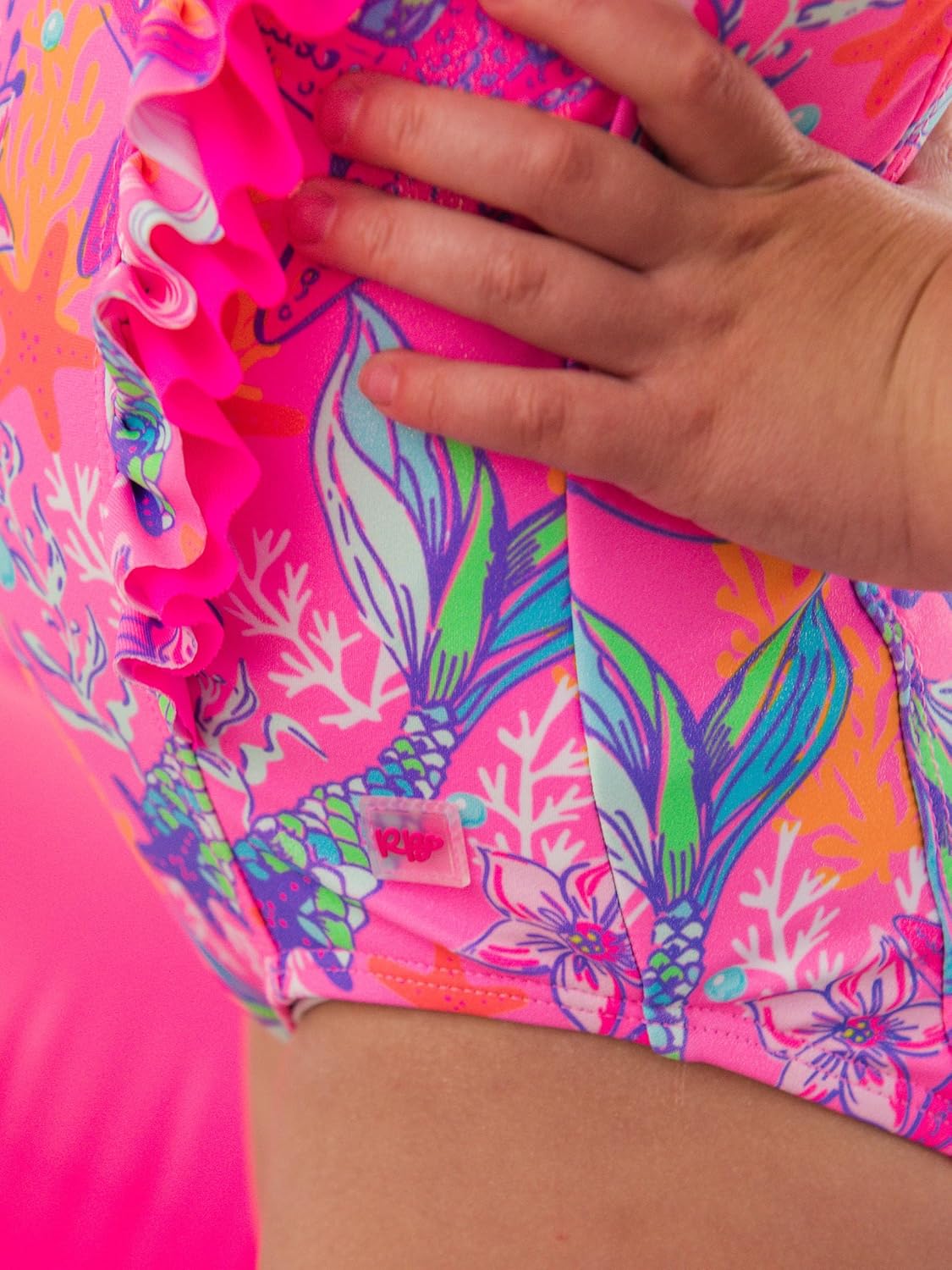 Thumbnail 4 de RuffleButts Baby/Toddler Girls Ruffle Strap One-Piece Swimsuit with UPF 50+ Sun Protection