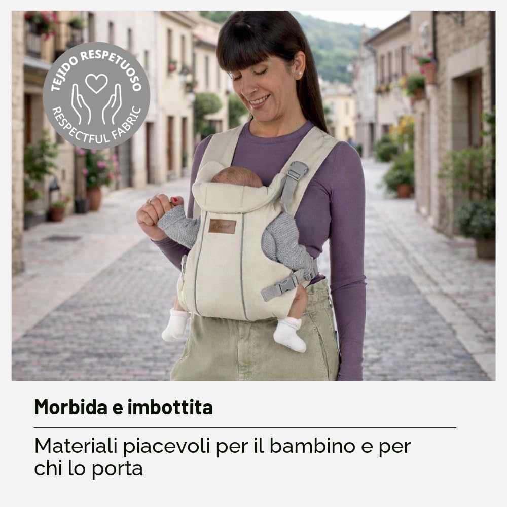Detalle de Jané Dual Marsupio Ergonomico Neonato – Dalla Nascita (3,5–15 kg), 3 Posizioni, Beige