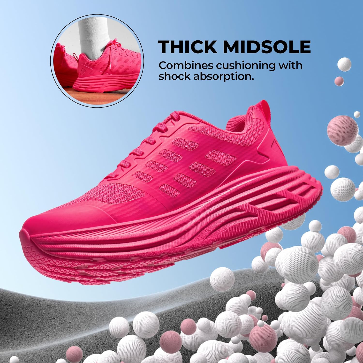 Detalle de NORTIV 8 Women's Walking Shoes ActiveFloat